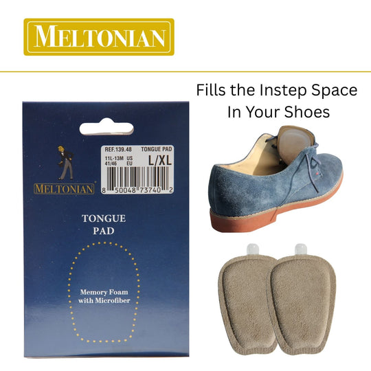 Tongue Pad -  Microfiber Velour with Memory Foam - 1 Pair