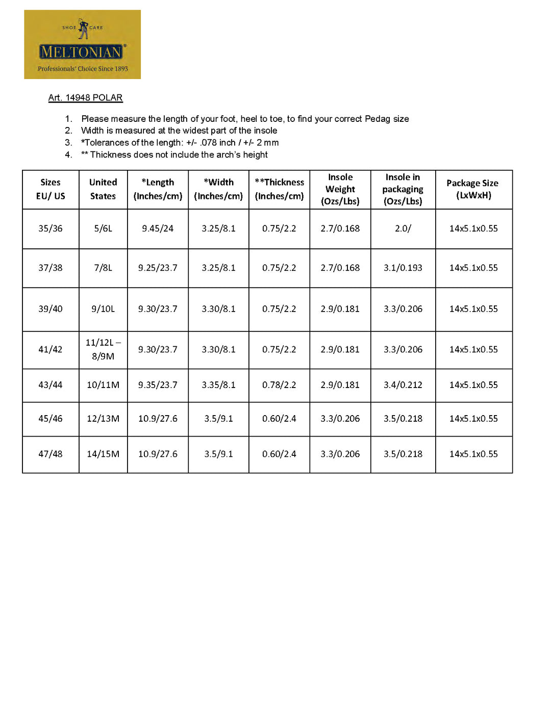 Polar - Wool and Fleece Cold Weather Insole