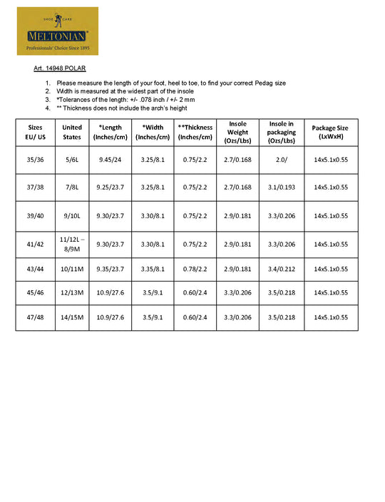 Polar - Wool and Fleece Cold Weather Insole