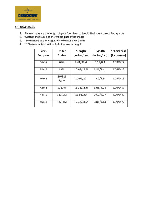 Delux - Leather Arch Support Full Insole